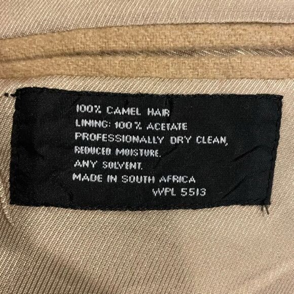 Vintage Barrymore for Fleishman's Camel Hair Blazer Luxury Tan Single Size 41 L - Picture 8 of 11